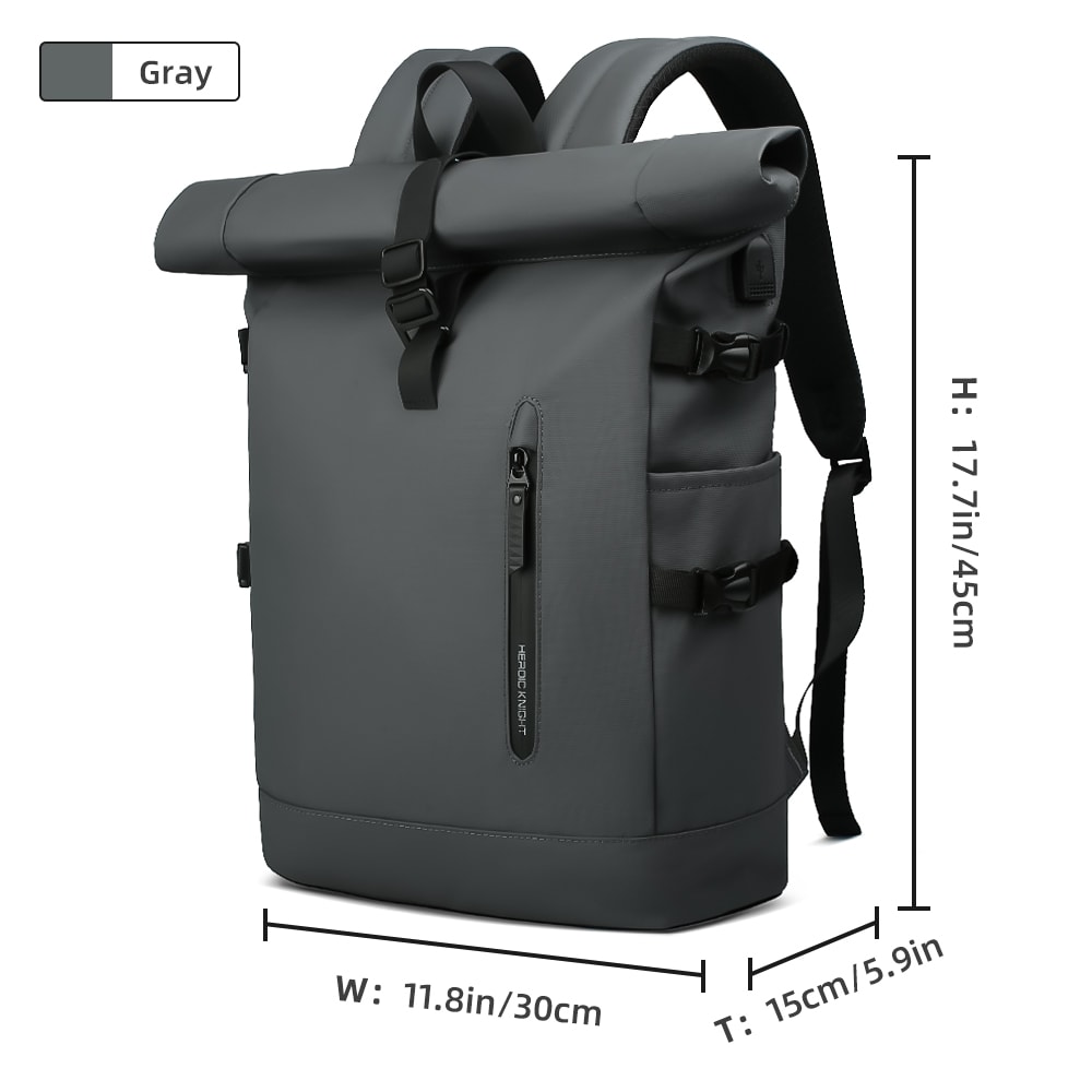 Expandable Travel Backpack Waterproof Large Capacity Laptop Backpack with USB Charging Port