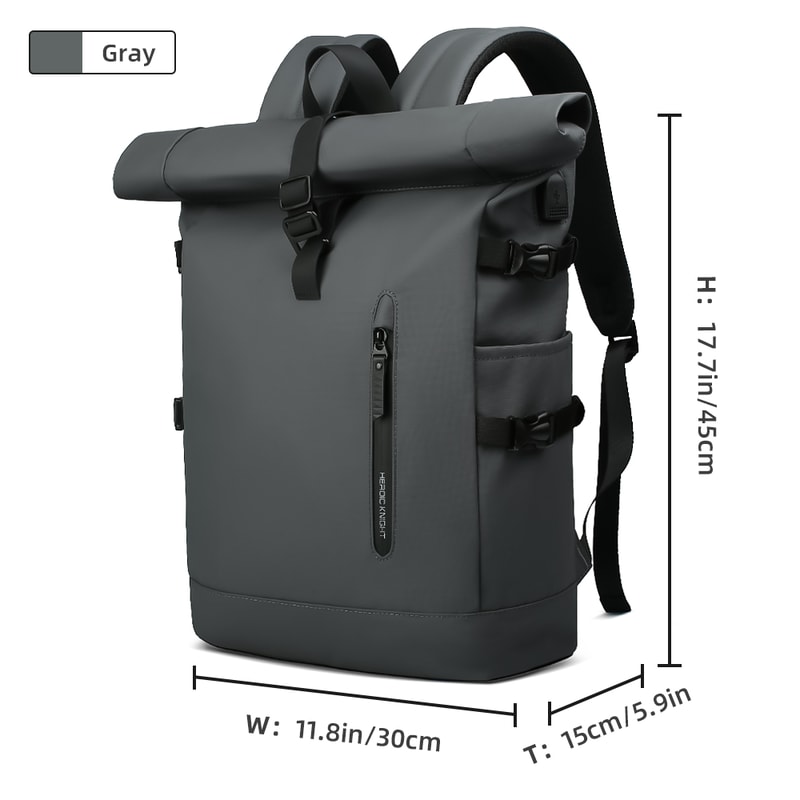 Expandable Travel Backpack Waterproof Large Capacity Laptop Backpack with USB Charging Port