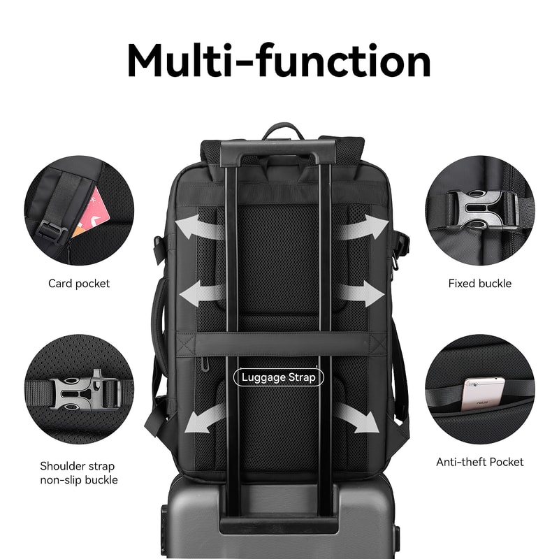Expandable Travel Laptop Backpack For Men With USB Charging Port 1