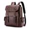 PU Leather Laptop Backpack Large Capacity Travel School Bag 6