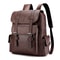 PU Leather Laptop Backpack Large Capacity Travel School Bag 6