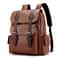 PU Leather Laptop Backpack Large Capacity Travel School Bag 8
