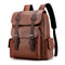 PU Leather Laptop Backpack Large Capacity Travel School Bag 8