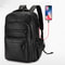 USB Charging Leather Laptop Backpack For Men Business Travel Anti Theft Design 0