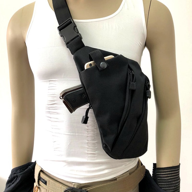Concealed Carry Tactical Chest Bag Anti Theft Crossbody Holster Pack 0