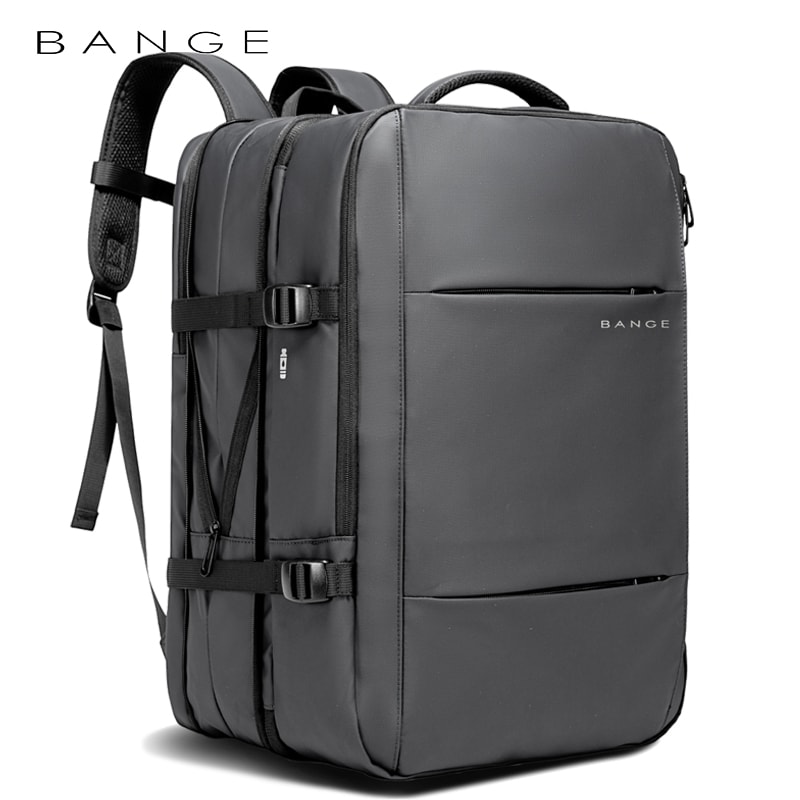 Expandable Waterproof Laptop Backpack With USB Charging Travel Business School Bag 0