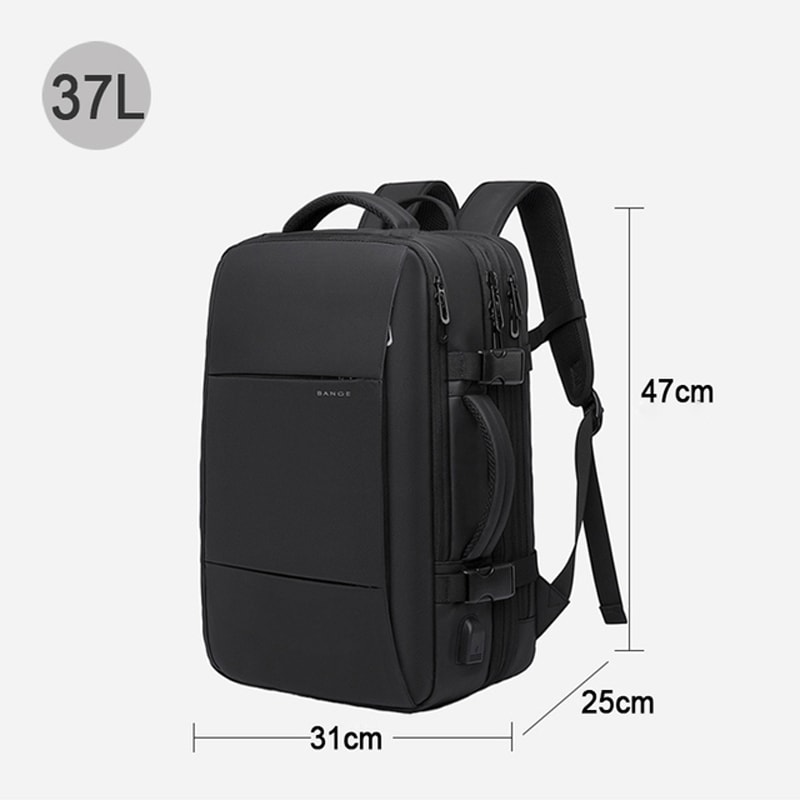 Expandable Waterproof Laptop Backpack With USB Charging Travel Business School Bag 6