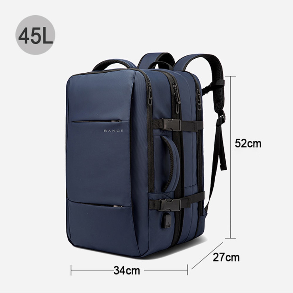 Expandable Waterproof Laptop Backpack With USB Charging Travel Business School Bag 8