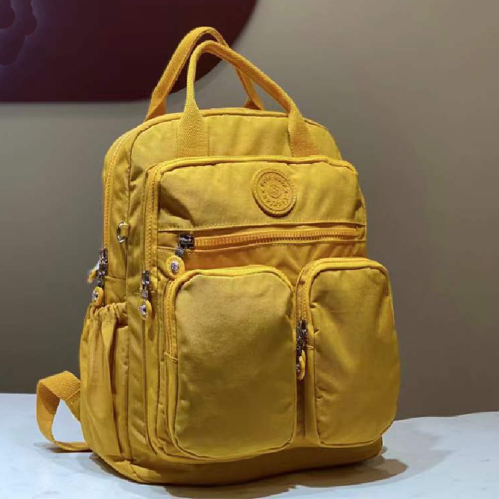 Waterproof Nylon Laptop Backpack For Women Multi Pocket Travel School Bag 0