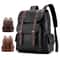 Premium Mens Leather Backpack With Laptop Sleeve Large Capacity Business Travel Bag 0