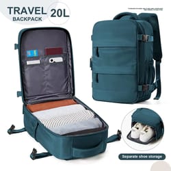 expandable travel laptop backpack cabin approved carry on bag for business and college