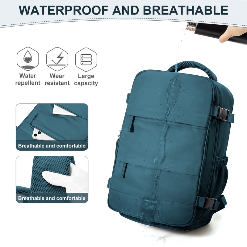 Expandable Travel Laptop Backpack Cabin Approved Carry On Bag For Business And College 3