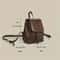 Mini PU Leather Drawstring Backpack Stylish Women Travel School Bag 3