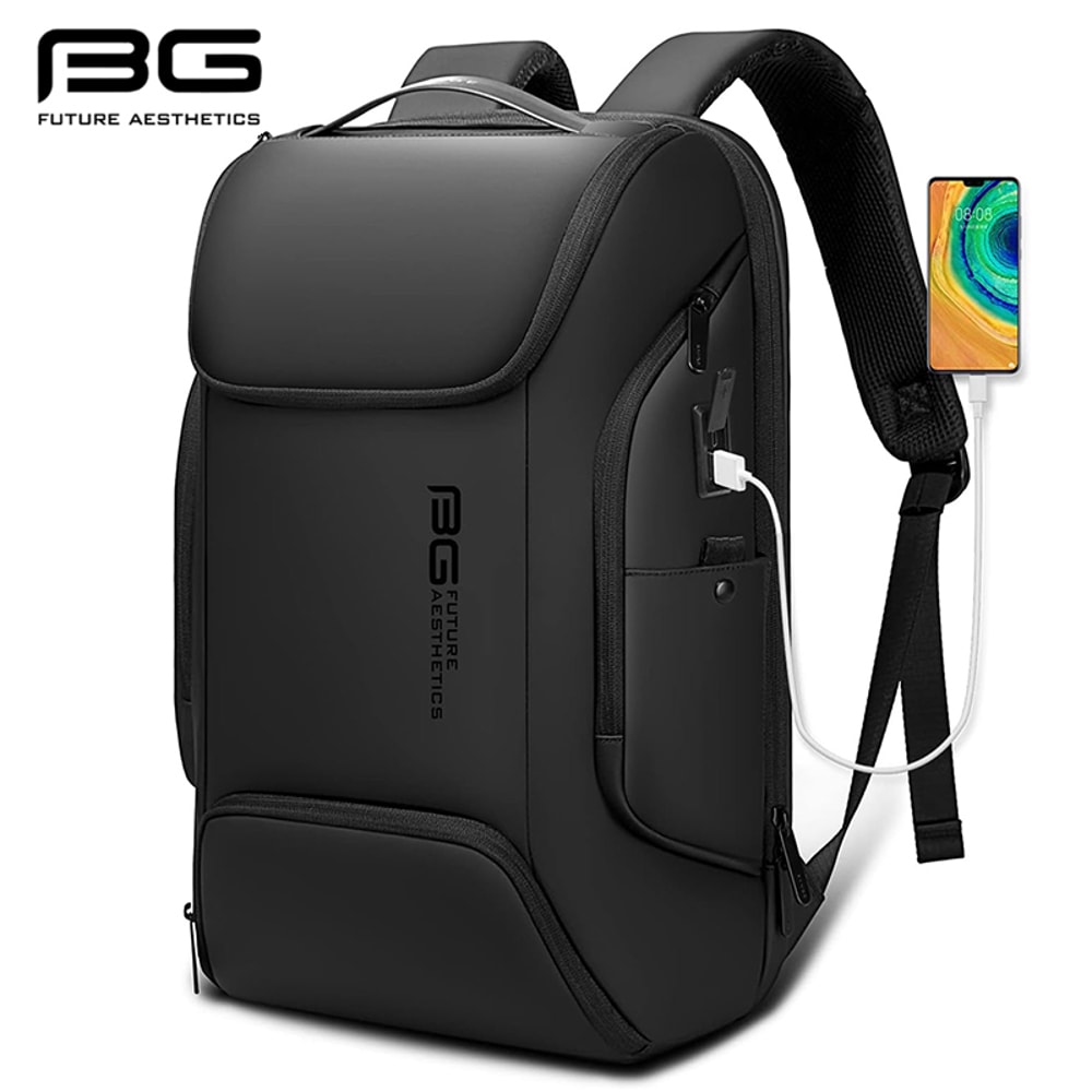 Smart USB Charging Laptop Backpack Waterproof Travel Commute Bag For Men 0