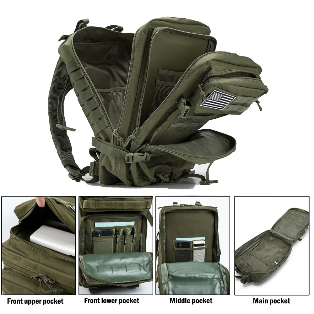 Mens Tactical Backpack Hiking Survival EDC Assault Pack 4