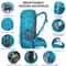 Waterproof Hiking Backpack With Rain Cover Large Capacity Trekking Travel Rucksack 2