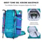Waterproof Hiking Backpack With Rain Cover Large Capacity Trekking Travel Rucksack 3