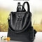 Soft Leather College Backpack Large Capacity Travel Tote Bag For Women 0