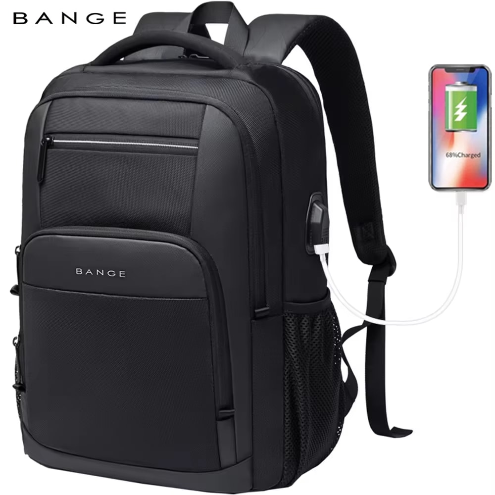 Lightweight Laptop Backpack With USB Charging Port Waterproof Travel Daypack For Work School 0