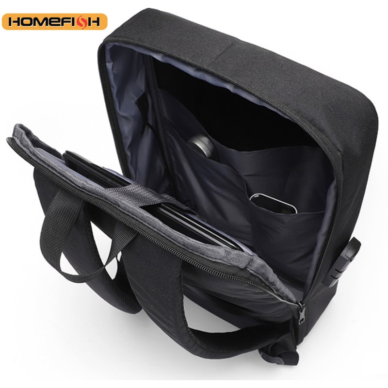 Anti Theft Hard Shell Laptop Backpack With USB Charging Travel Business Bag 2