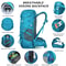 Waterproof Hiking Backpack With Rain Cover Durable Travel Trekking Camping Rucksack 1