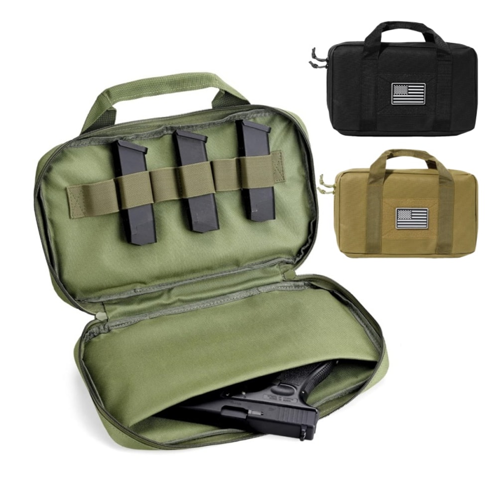 Tactical Handgun Storage Bag Portable Gun Case With Concealed Carry Pistol Pouch 0