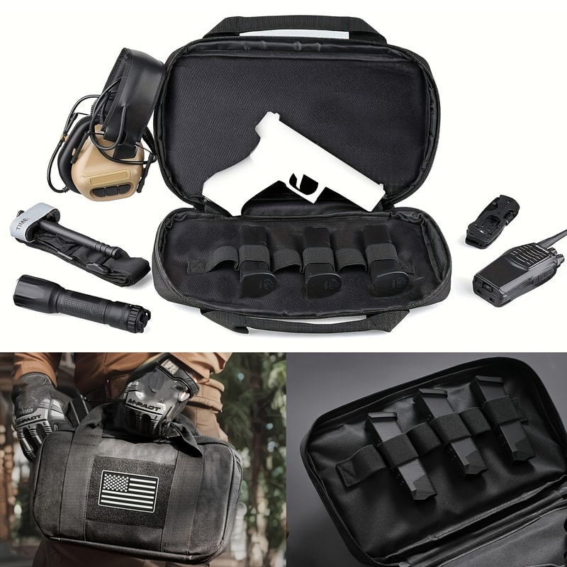 Tactical Handgun Storage Bag Portable Gun Case With Concealed Carry Pistol Pouch 2