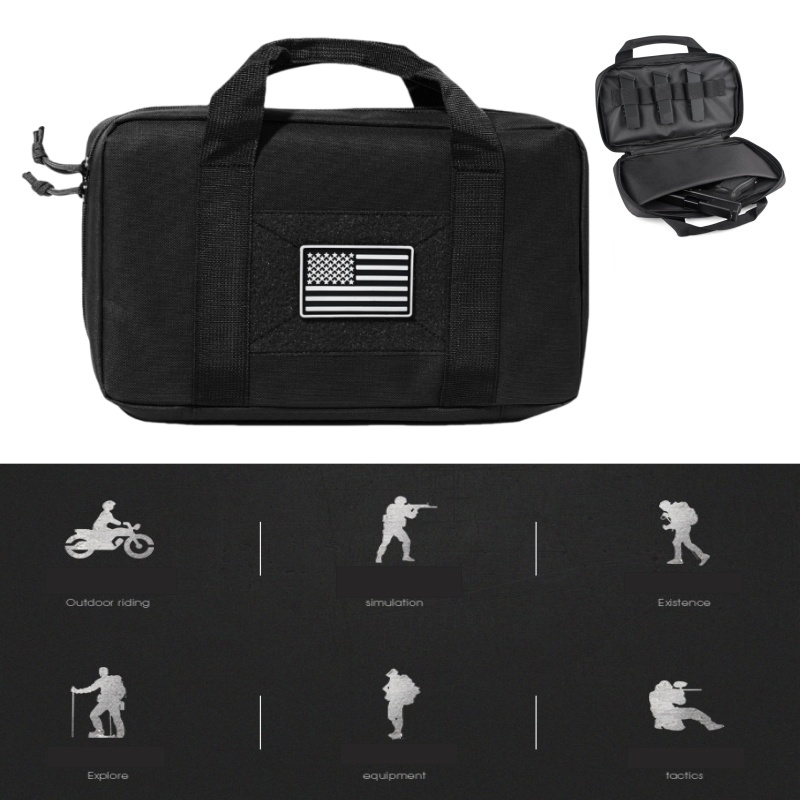 Tactical Handgun Storage Bag Portable Gun Case With Concealed Carry Pistol Pouch 3