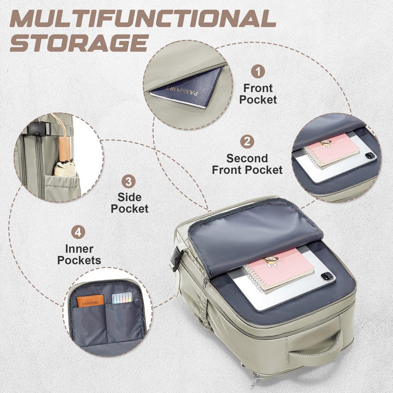 Womens Travel Backpack Carry On Waterproof Laptop Cabin Bag For Ryanair 1