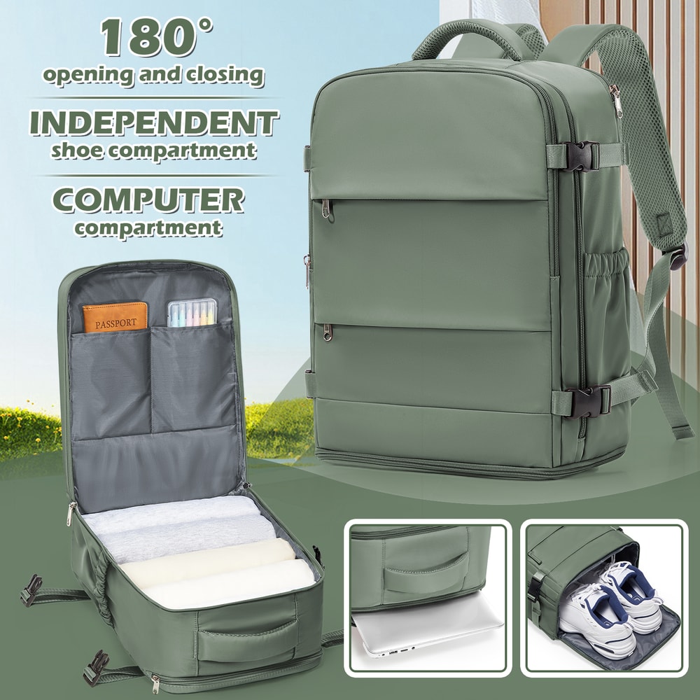 Womens Travel Backpack Carry On Waterproof Laptop Cabin Bag For Ryanair 8