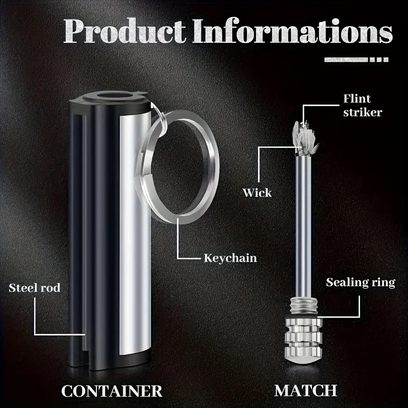 Portable Flint Match Lighter Reusable Survival Fire Starter For Camping And Emergency Use 3