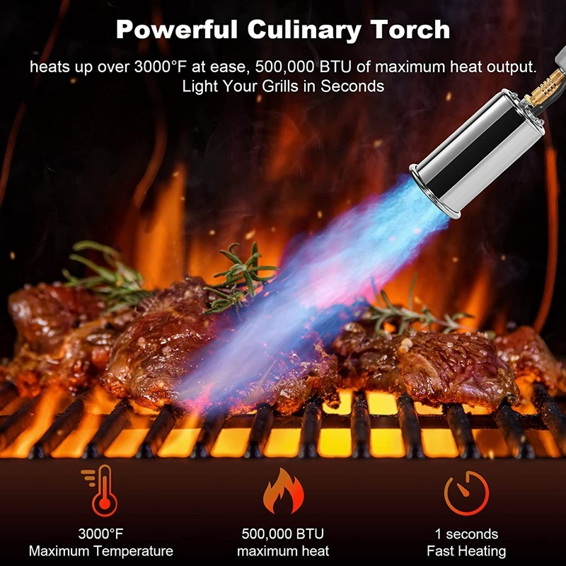 High Flame Butane Torch Lighter For Camping BBQ And Outdoor Fire Starting 4