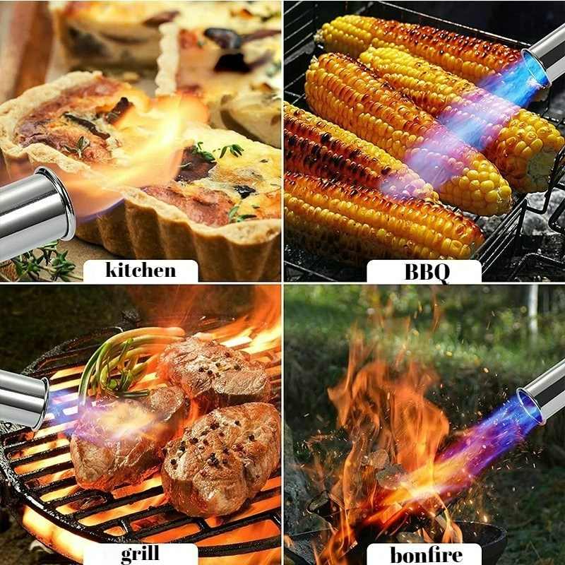 High Flame Butane Torch Lighter For Camping BBQ And Outdoor Fire Starting 5