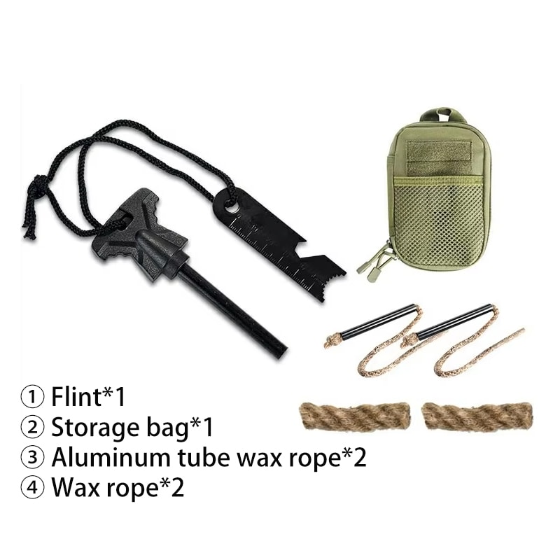 Ultimate Outdoor Fire Starter Kit Magnesium Flint Survival Tool 5