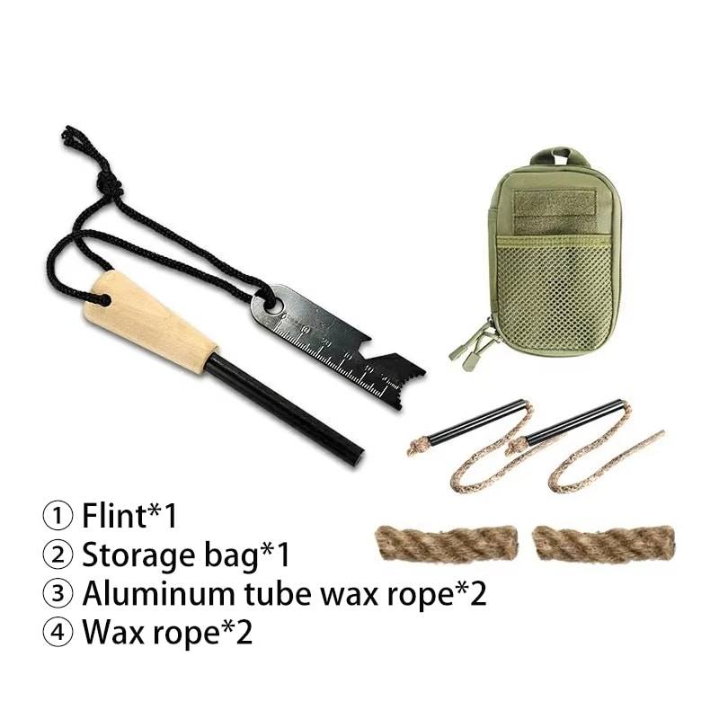 Ultimate Outdoor Fire Starter Kit Magnesium Flint Survival Tool 7