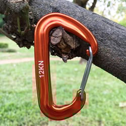 heavy duty d shape outdoor carabiner clip with safety lock