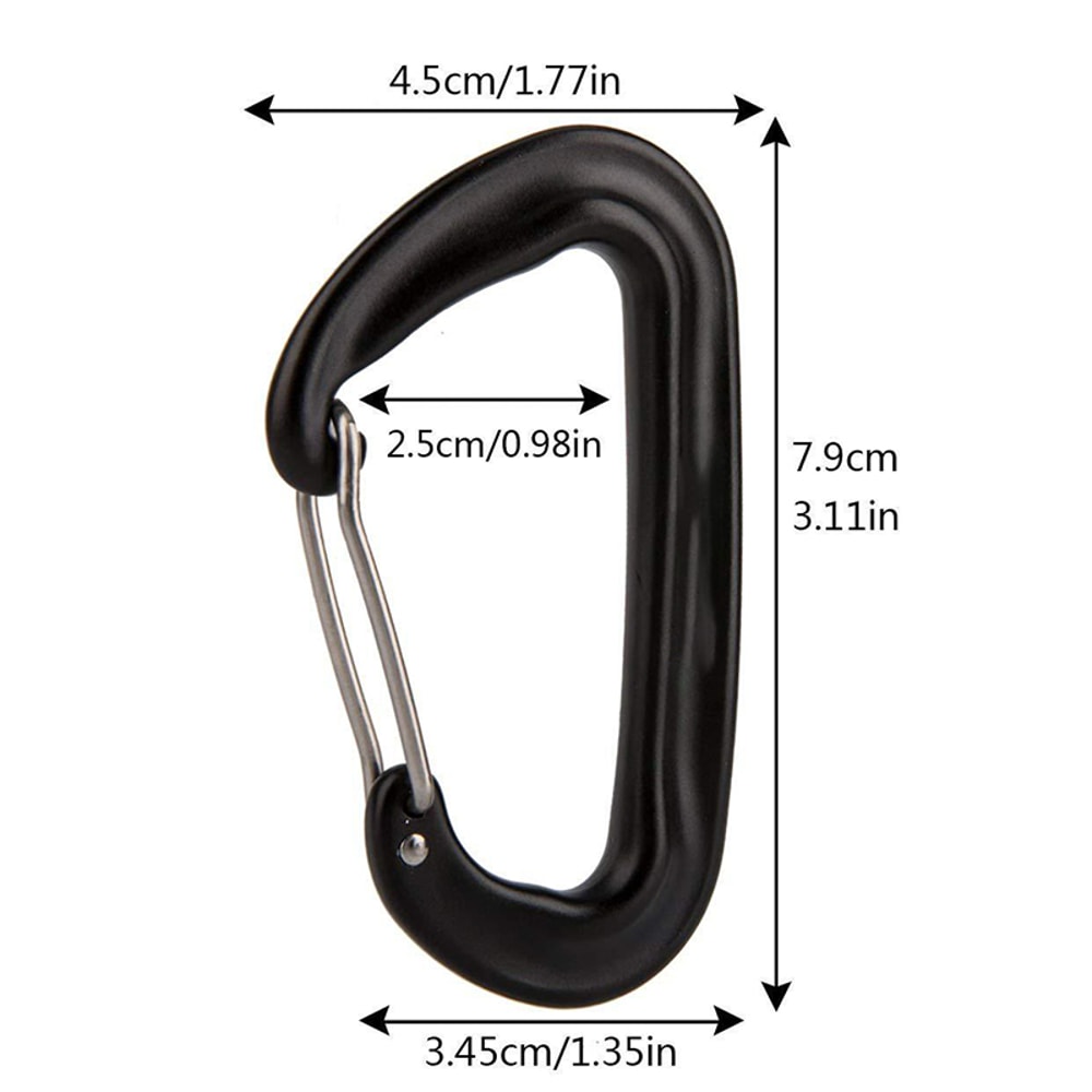 Heavy Duty D Shape Outdoor Carabiner Clip With Safety Lock 4