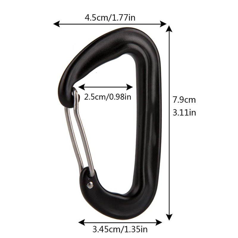 Heavy Duty D Shape Outdoor Carabiner Clip With Safety Lock 4