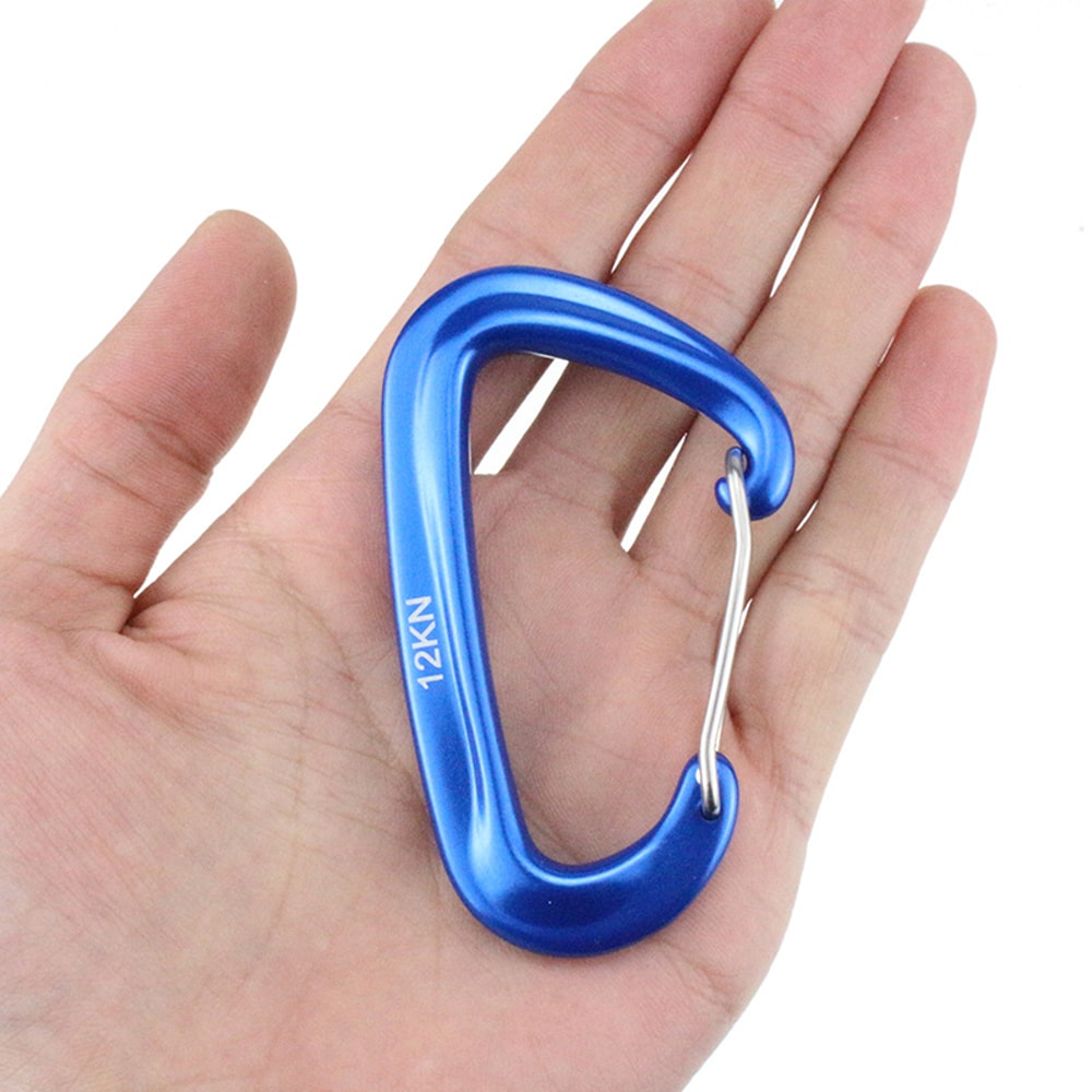 Heavy Duty D Shape Outdoor Carabiner Clip With Safety Lock 2