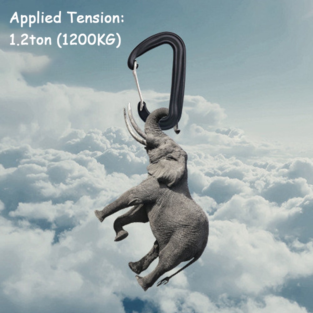 Heavy Duty D Shape Outdoor Carabiner Clip With Safety Lock 3