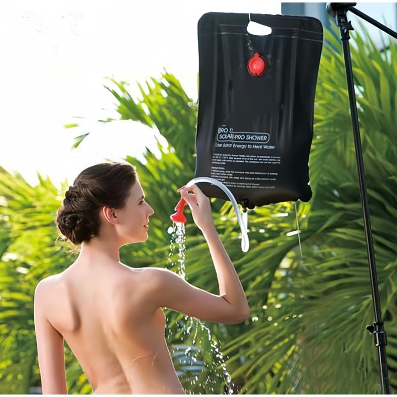 Solar Heated Outdoor Shower Bag Portable Water Heater For Camping Travel 0