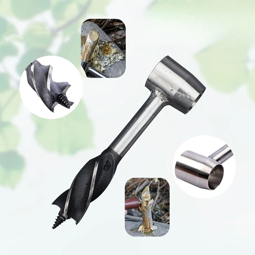 Survival Hand Drill Auger Wrench Outdoor Camping Bushcraft Tool 3