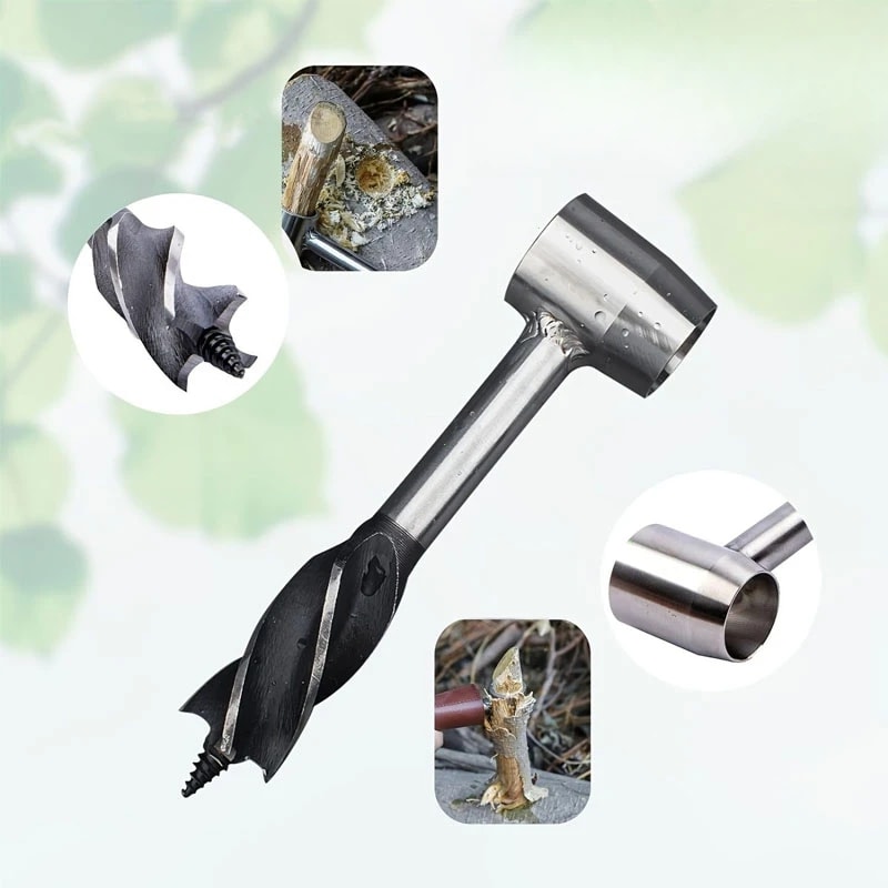 Survival Hand Drill Auger Wrench Outdoor Camping Bushcraft Tool 3