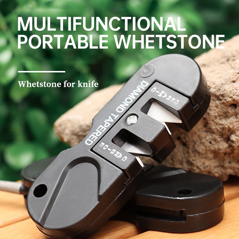 Portable Multi Function Knife Sharpener Whetstone Tool For Outdoor Kitchen 0