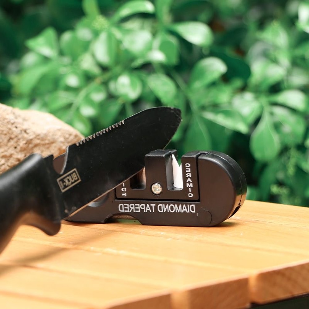 Portable Multi Function Knife Sharpener Whetstone Tool For Outdoor Kitchen 3