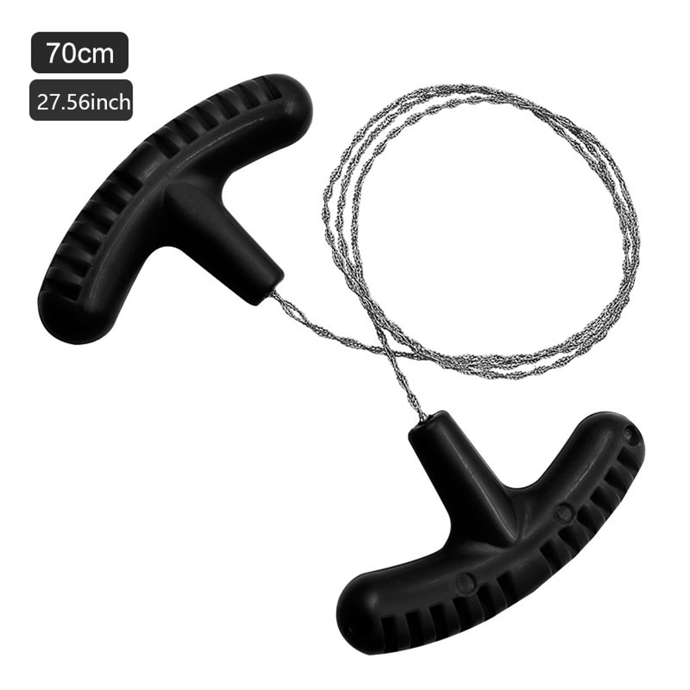 Portable Stainless Steel Wire Saw With Finger Handle Outdoor Camping Hiking Survival Tool 5