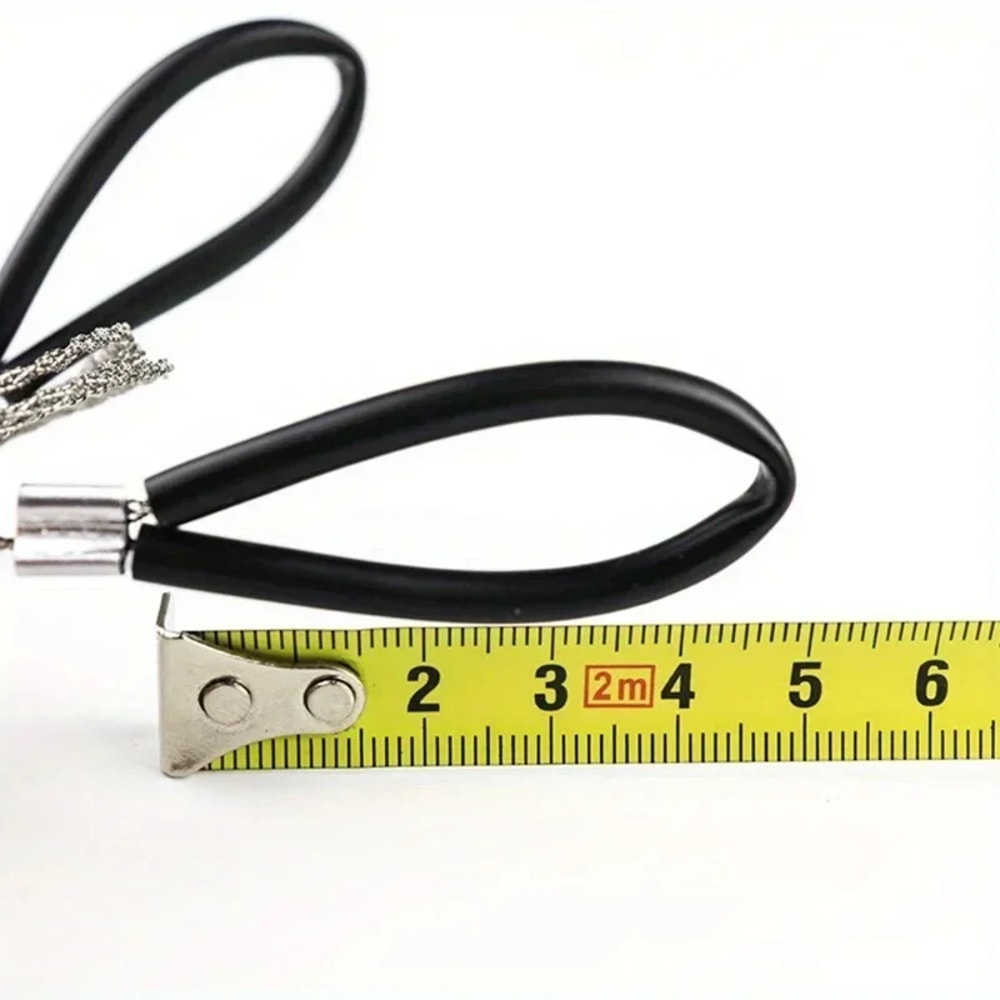 Leather Covered Stainless Steel Survival Wire Saw For Outdoor Camping Hiking 1