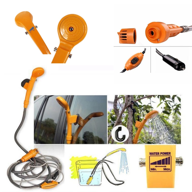 Portable Car Camping Shower Pump Outdoor Travel Pet Car Wash 2