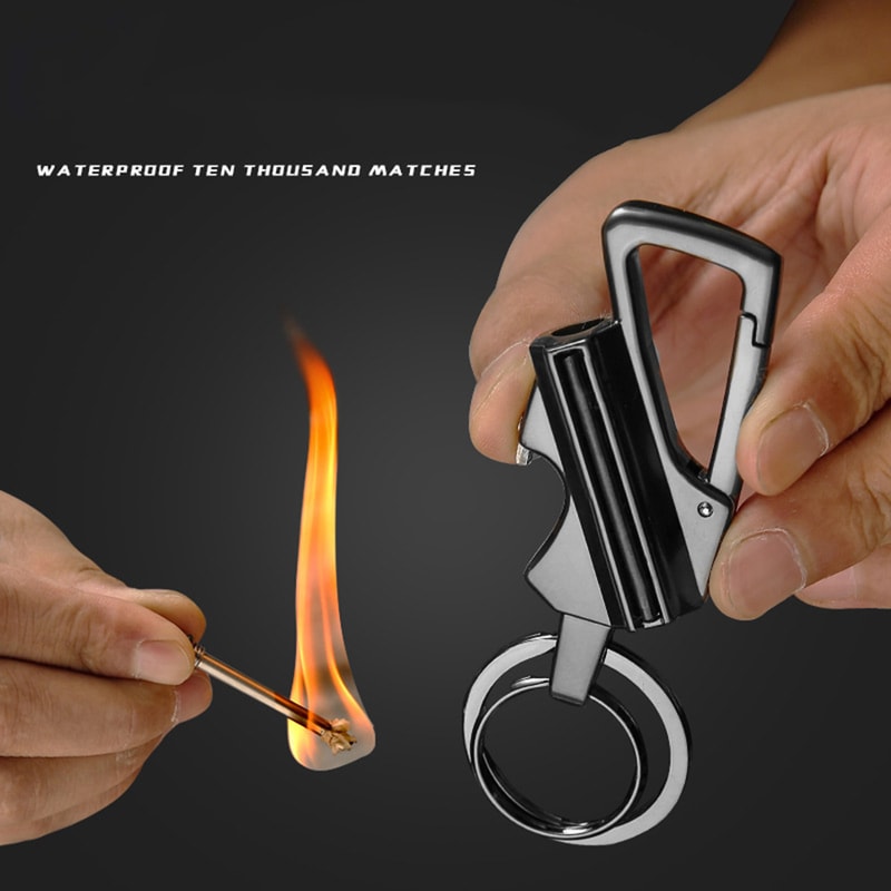 Multifunction Outdoor Waterproof Lighter Bottle Opener Keychain 5