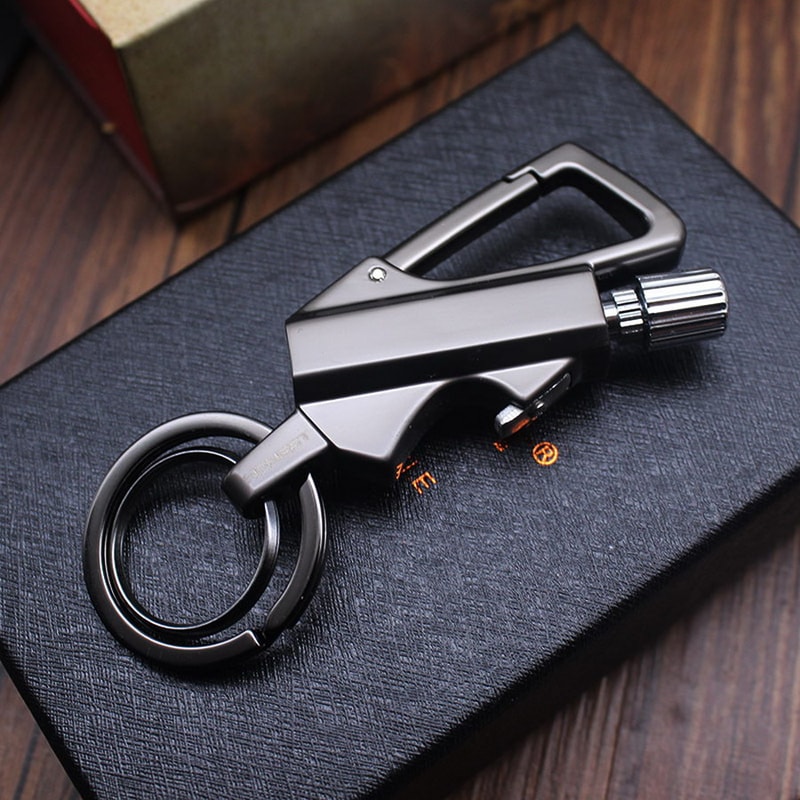 Multifunction Outdoor Waterproof Lighter Bottle Opener Keychain 8